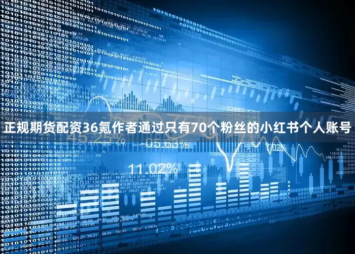 正规期货配资36氪作者通过只有70个粉丝的小红书个人账号